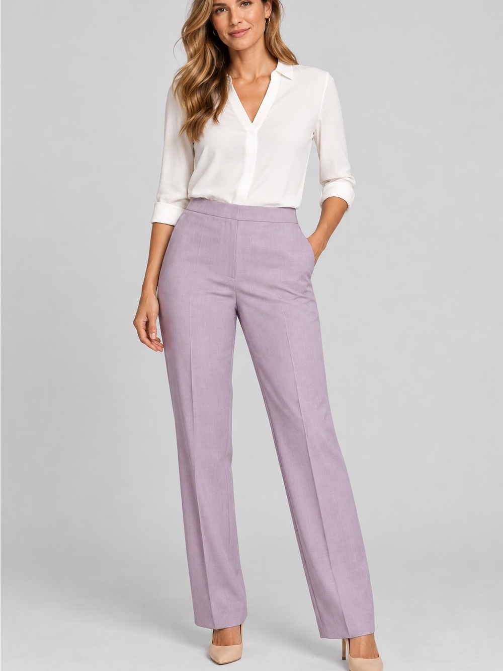 Ann Taylor The Straight Dress Pants Womens Plus Size 16 High Rise Pockets NWT